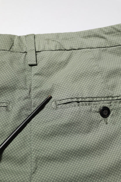 Green Mid Waist Skinny Fit Casual Pants