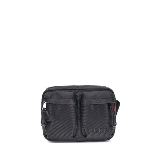 Black Polyester Shoulder Bag