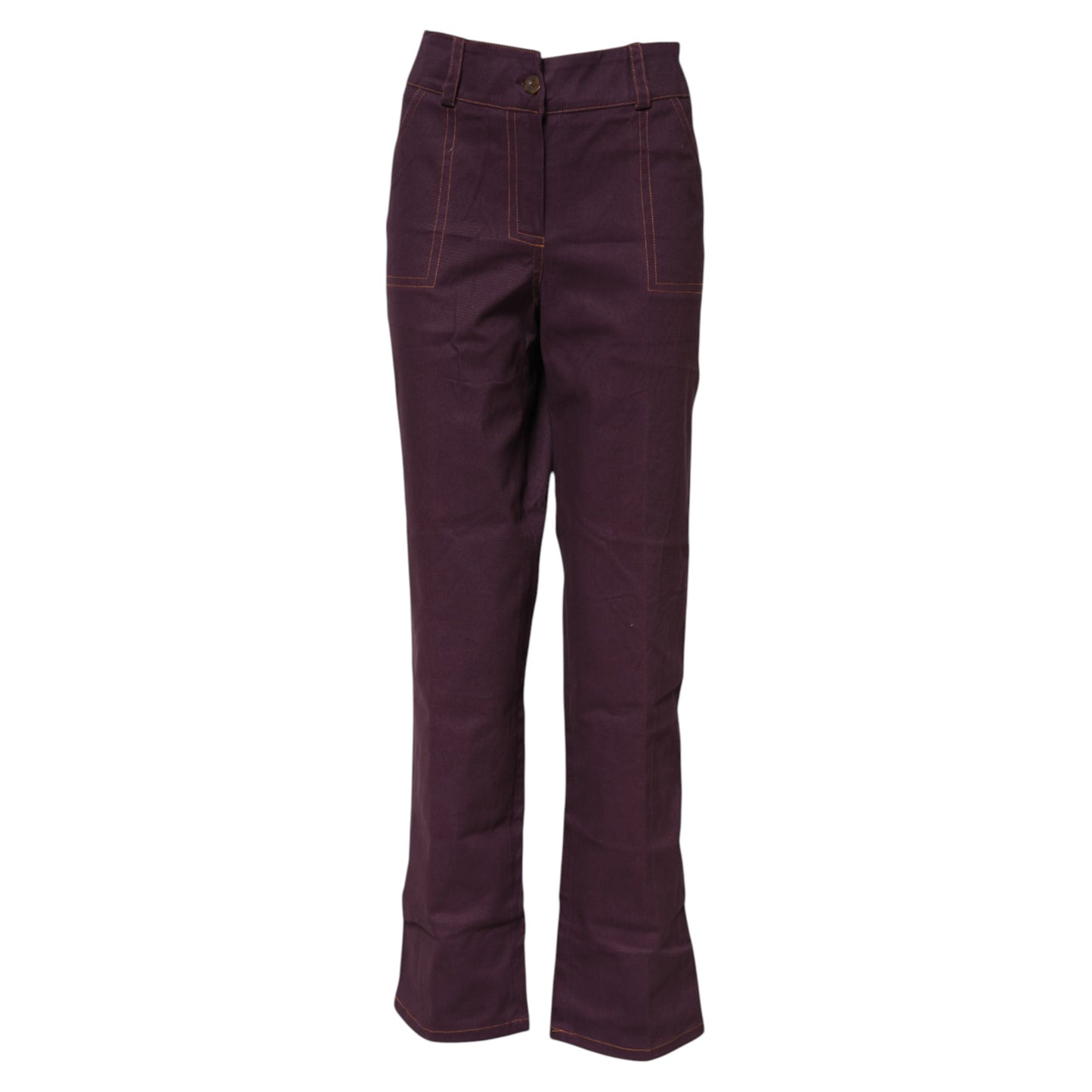 Purple High Waisted Tapered Pants