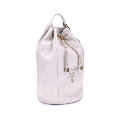 White Cotton Backet Bag