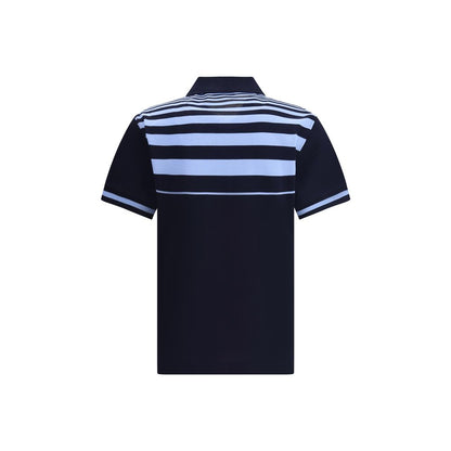Blue Cotton Polo Shirt