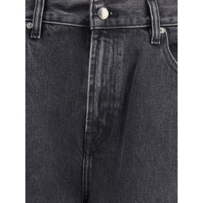 Black Cotton Bermuda Shorts