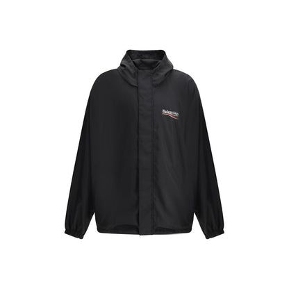 Black Polyester Shell Jacket