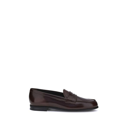 Brown Calf Leather Bos Taurus Slip-On Loafers