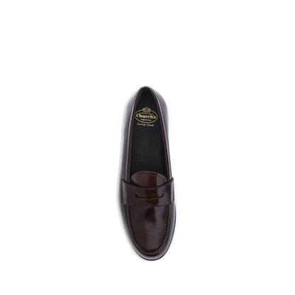 Brown Calf Leather Bos Taurus Slip-On Loafers