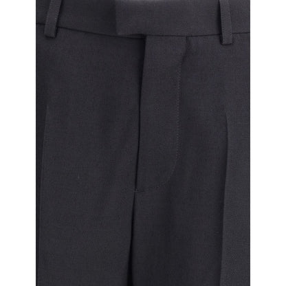 Black Viscose Flared Pants