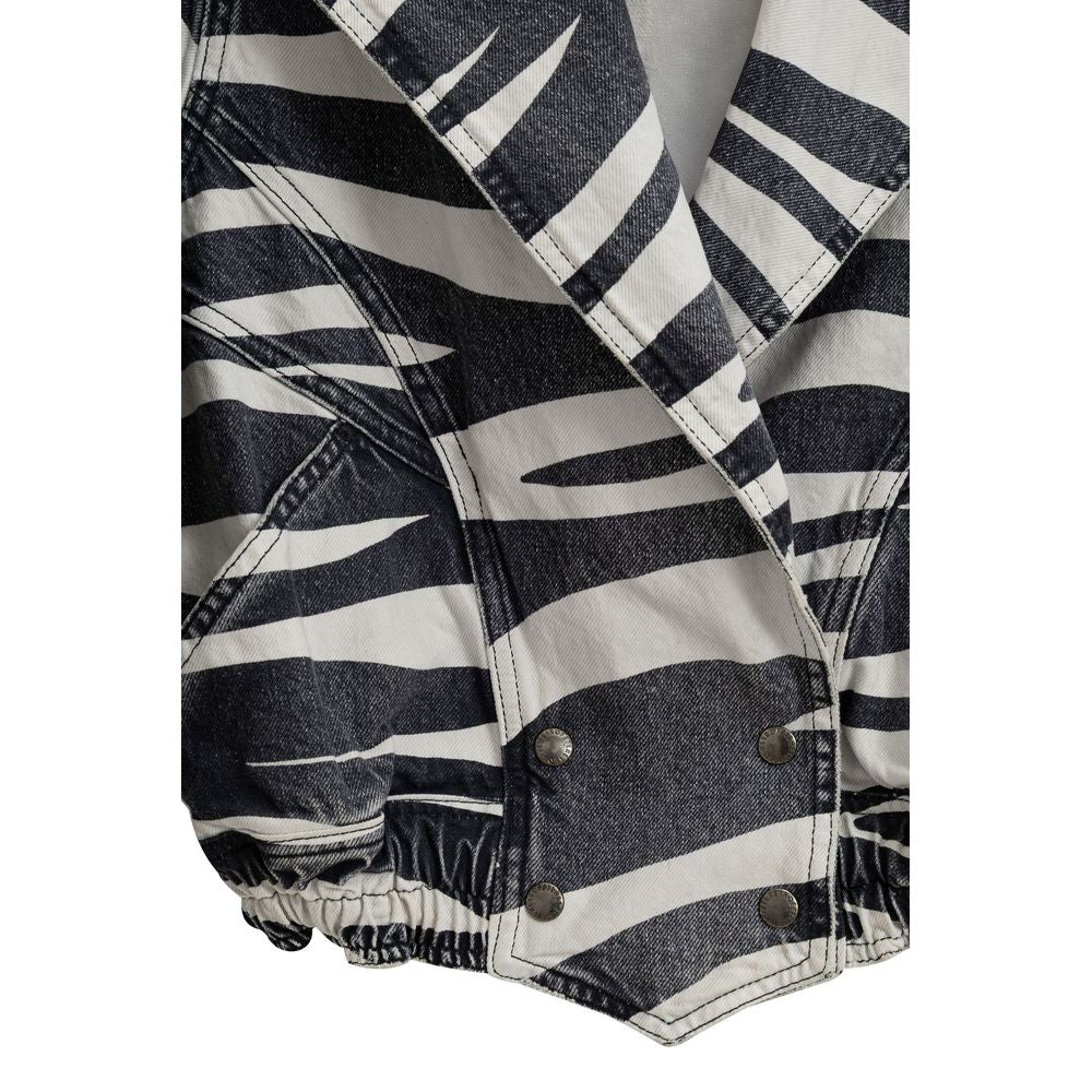 Black And White Cotton Blazer