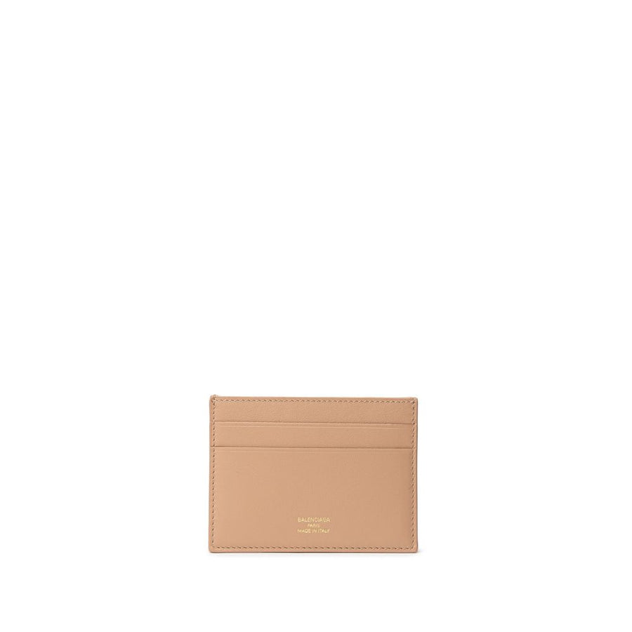 Beige Leather Cardholder