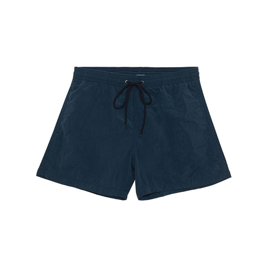 Blue Polyester Shorts