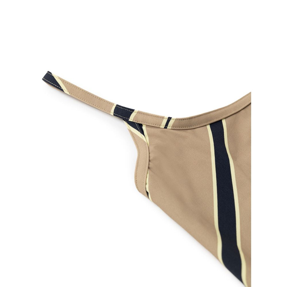 Beige Polyamide One-Piece Swimsuit