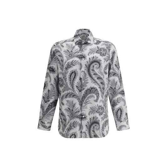 Gray Cotton Pattern Shirt