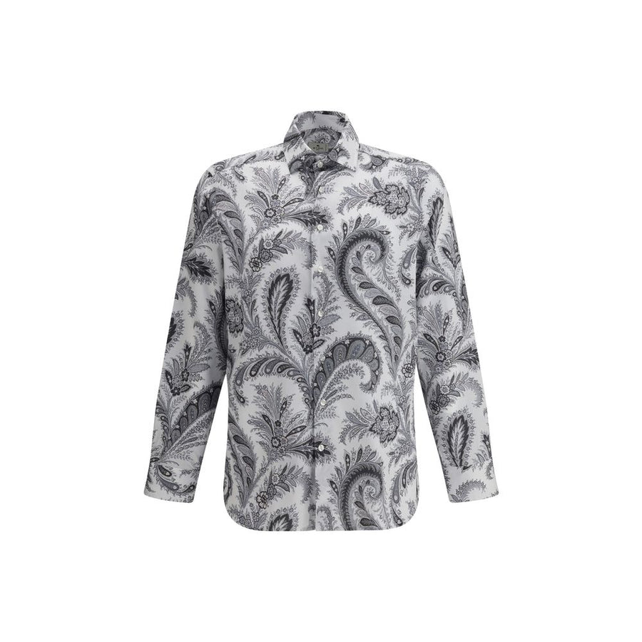 Gray Cotton Pattern Shirt