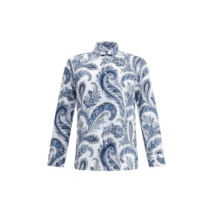 Blue Cotton Pattern Shirt