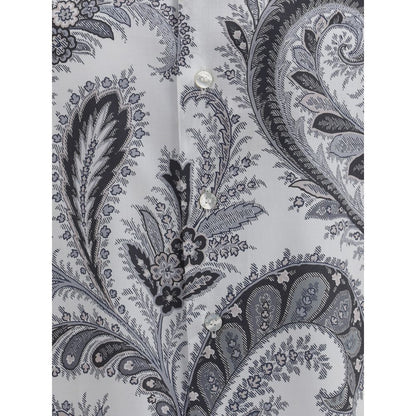 Gray Cotton Pattern Shirt