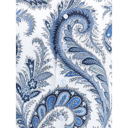 Blue Cotton Pattern Shirt