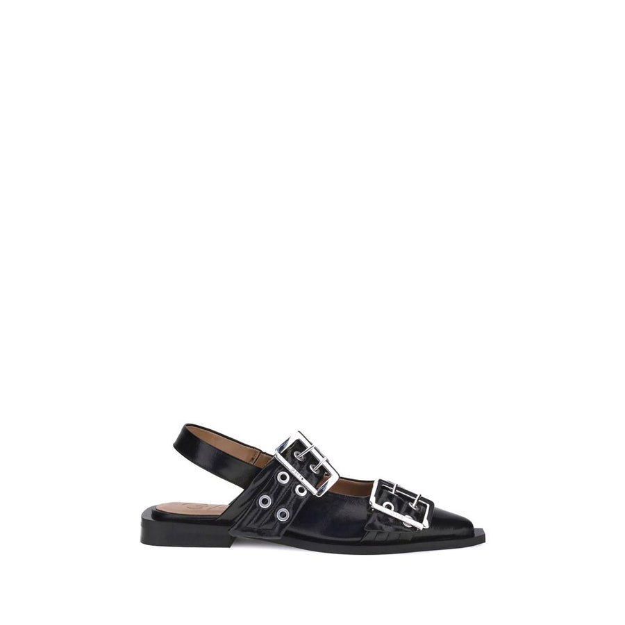 Black Recycled Polyester Ballet Flats