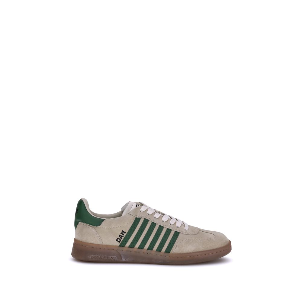 Green Calf Leather Bos Taurus Low Top Sneakers