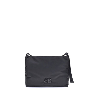 Black Fabric Shoulder Bag