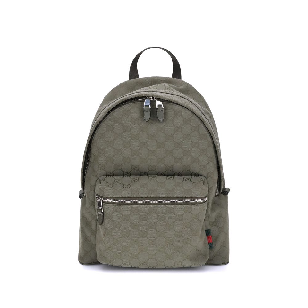 Green Cotton Backpack