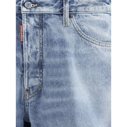 Light Blue Cotton Bermuda Shorts