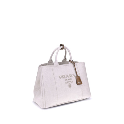Cream Cotton Shoulder Bag