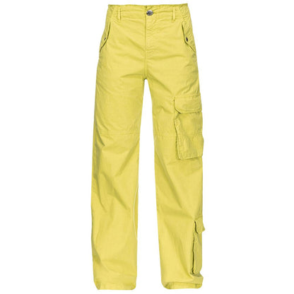 Green Cotton Women Cargo Pant