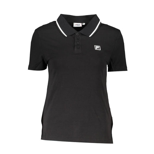 Black Cotton Polo Shirt