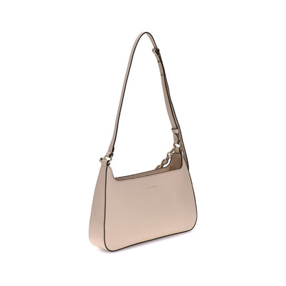 Beige Calf Leather Bos Taurus Shoulder Bag