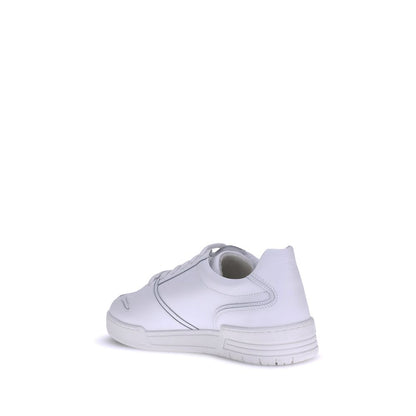 White Rubber Low Top Sneakers