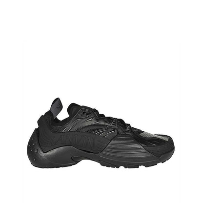 Black Polyethylene Athletic Sneakers