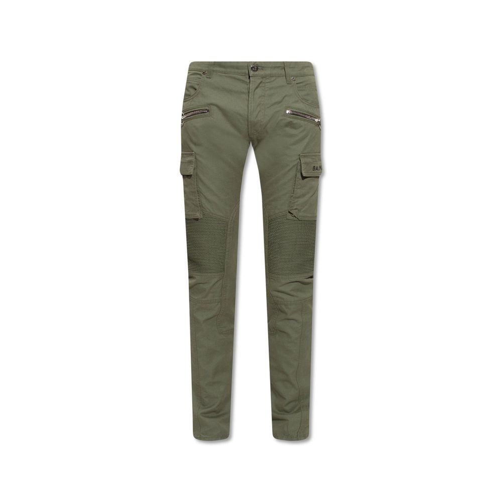 Green Cotton Cargo Pants