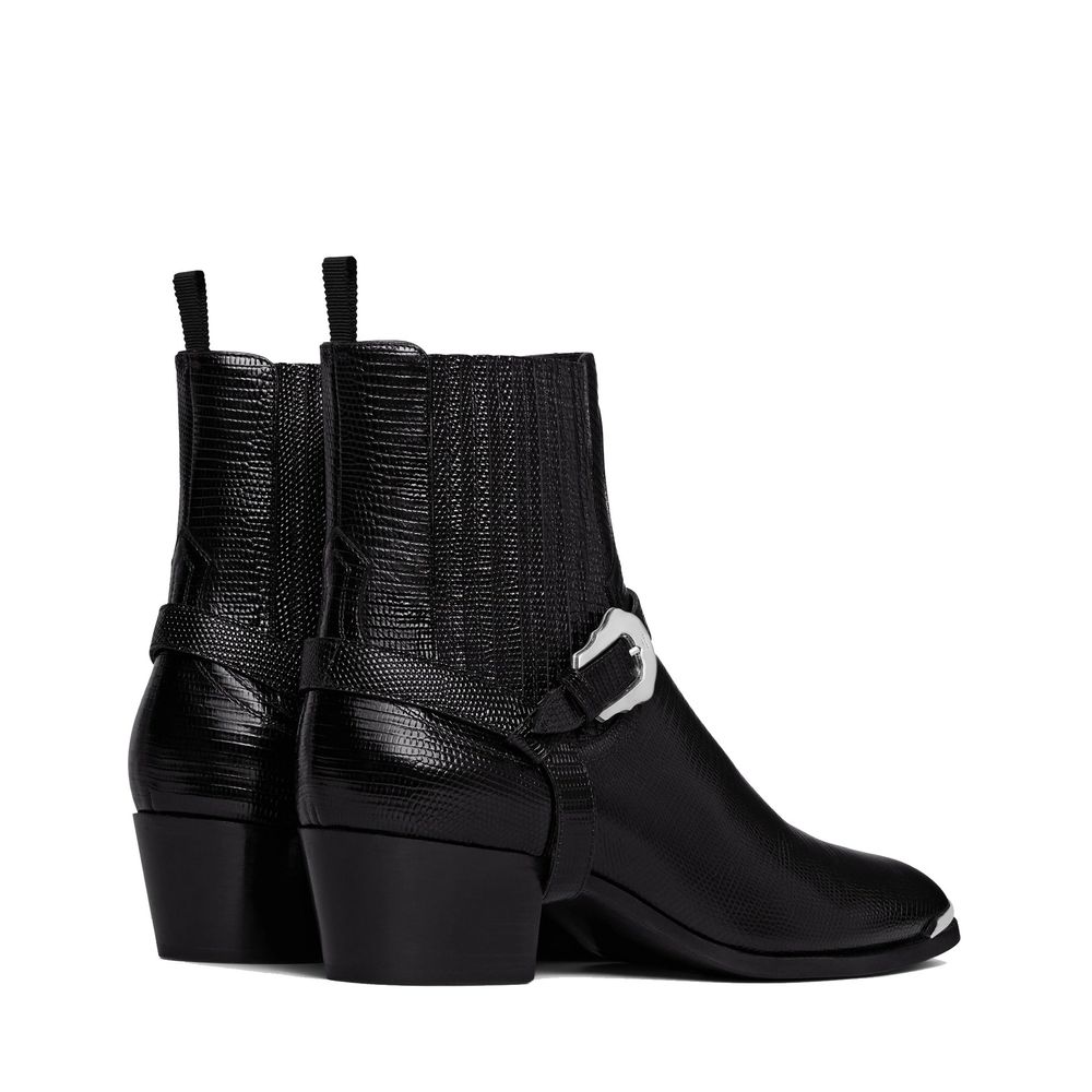 Black Calfskin Chelsea Boots