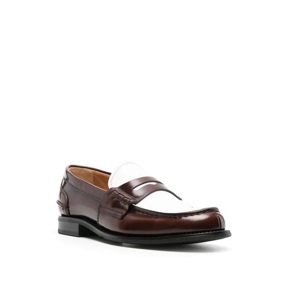 Brown Calfskin Slip-On Loafers