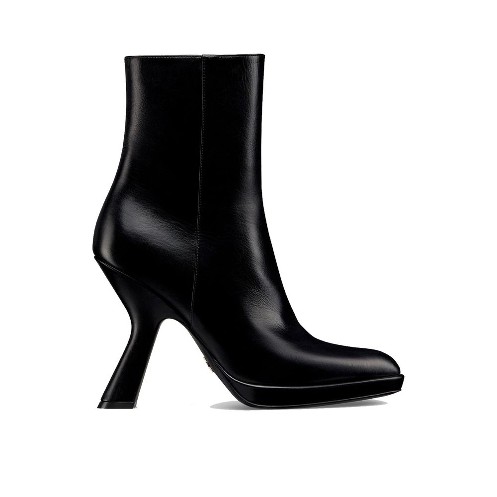 Black Calfskin Ankle Boots