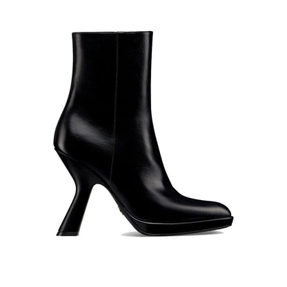 Black Calfskin Ankle Boots