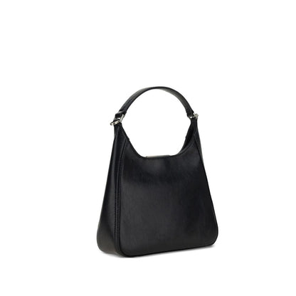 Black Lamb Leather Shoulder Bag