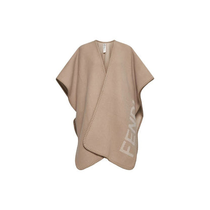 Beige Cashmere Poncho