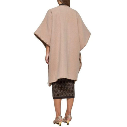 Beige Cashmere Poncho