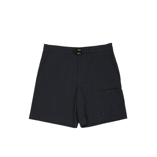 Black Cotton Bermuda Shorts