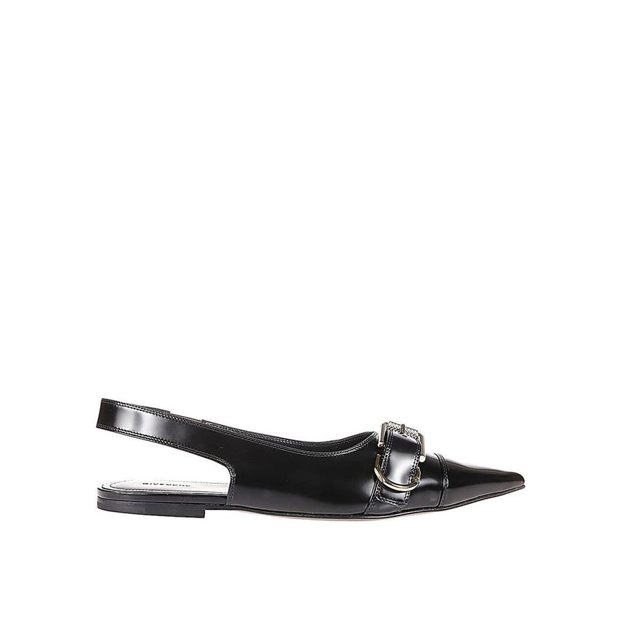 Black Calfskin Ballet Flats