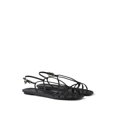 Black Calfskin Sandals