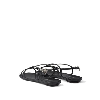 Black Calfskin Sandals