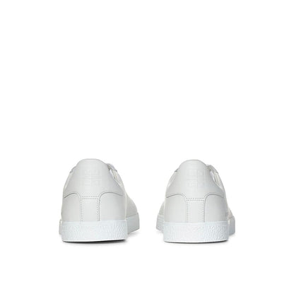 White Calfskin Low Top Sneakers
