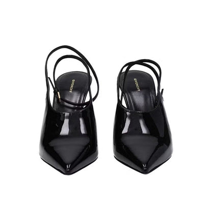 Black Calfskin High Heel Pumps