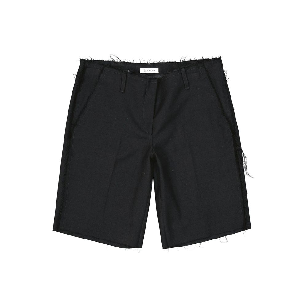 Black Virgin Wool Bermuda Shorts