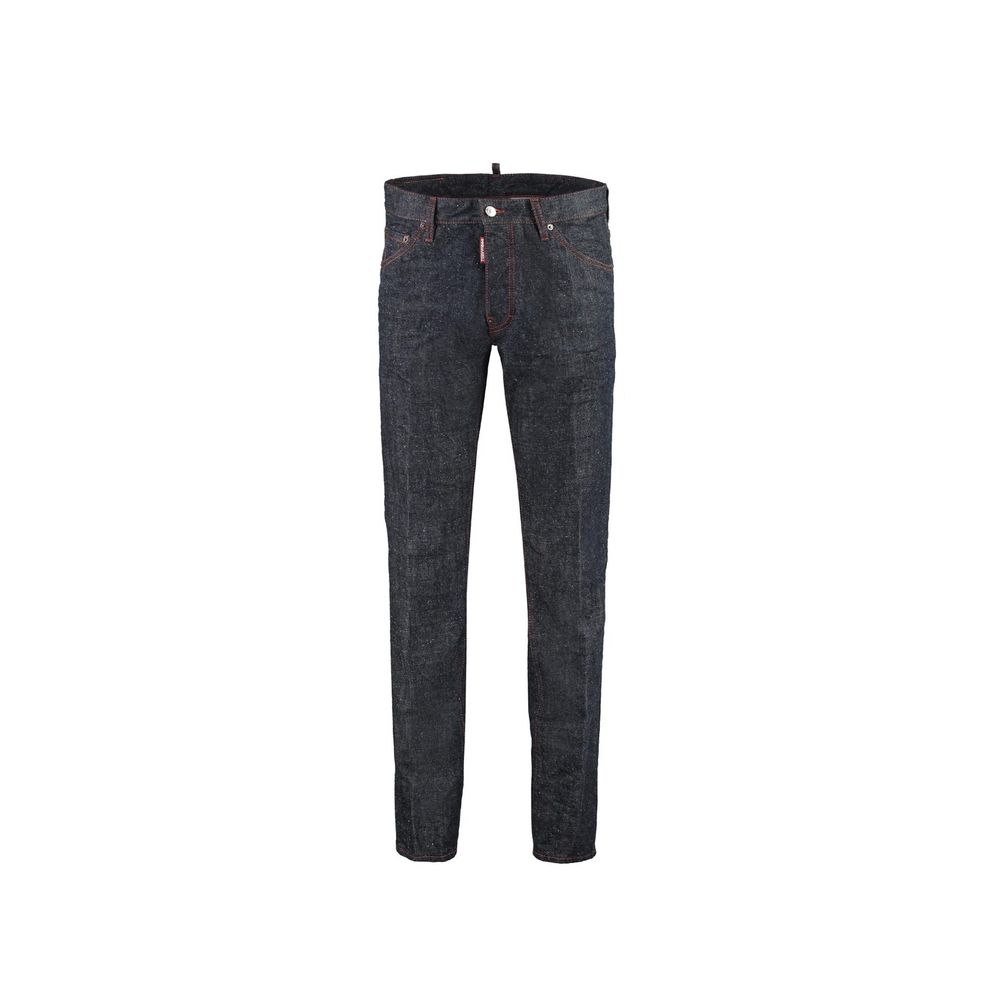 Blue Cotton Relaxed Fit Jeans