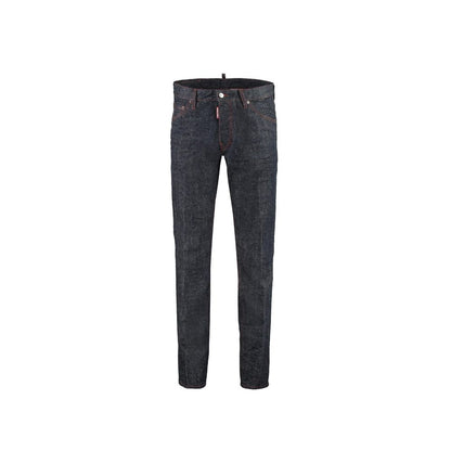 Blue Cotton Relaxed Fit Jeans