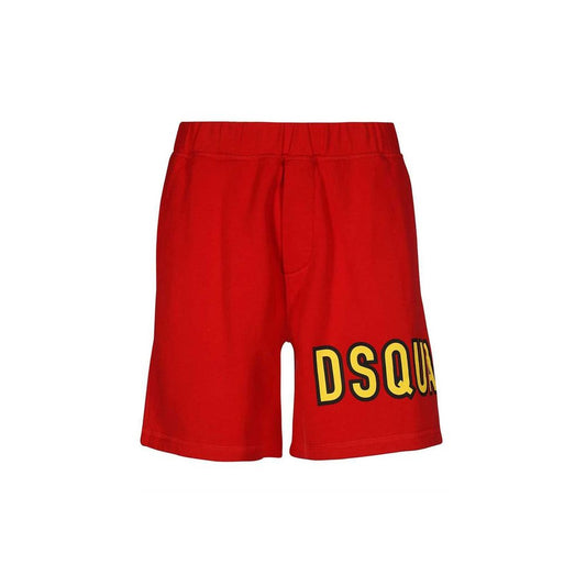 Red Cotton Shorts