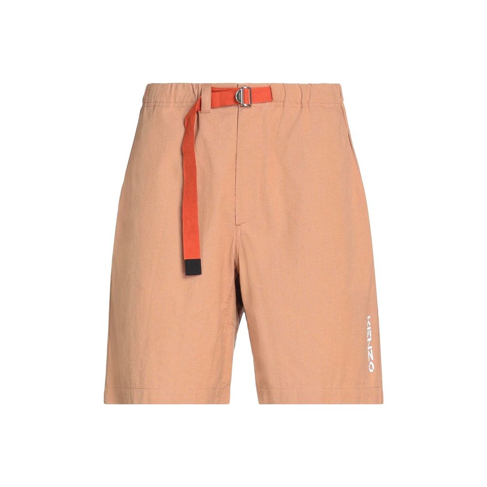 Brown Cotton Bermuda Shorts