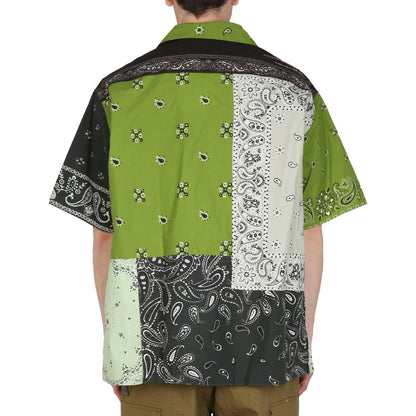Green Cotton Pattern Shirt